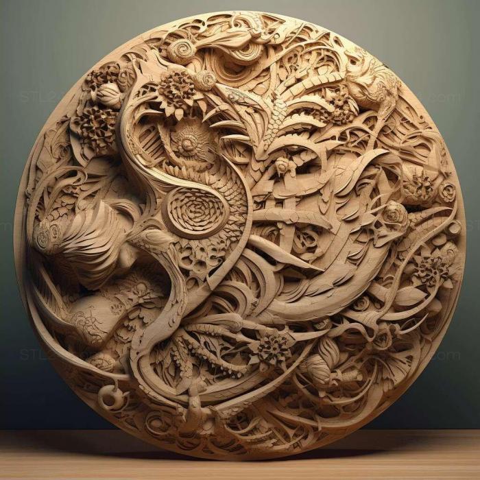 Patterns and decorations (stl Polylobus 4, PATTERN_1536) 3D models for cnc